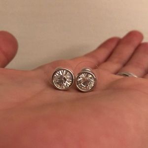 Vintage sparkly large stud earrings